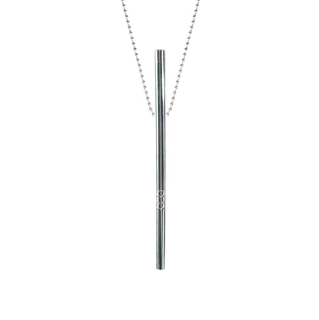 OOVO Straw Necklace in Sterling Silver