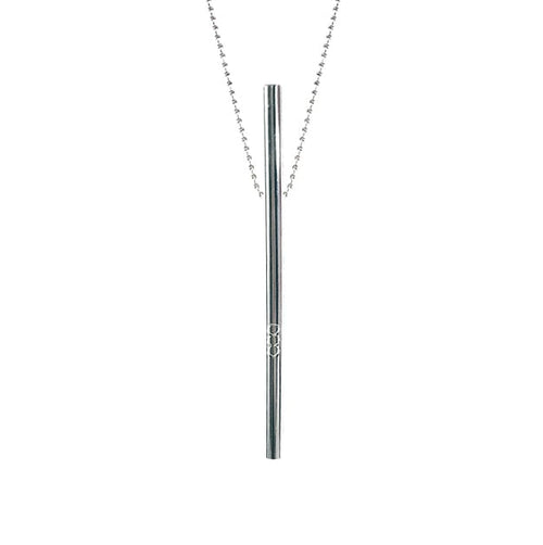 OOVO Straw Necklace in Sterling Silver