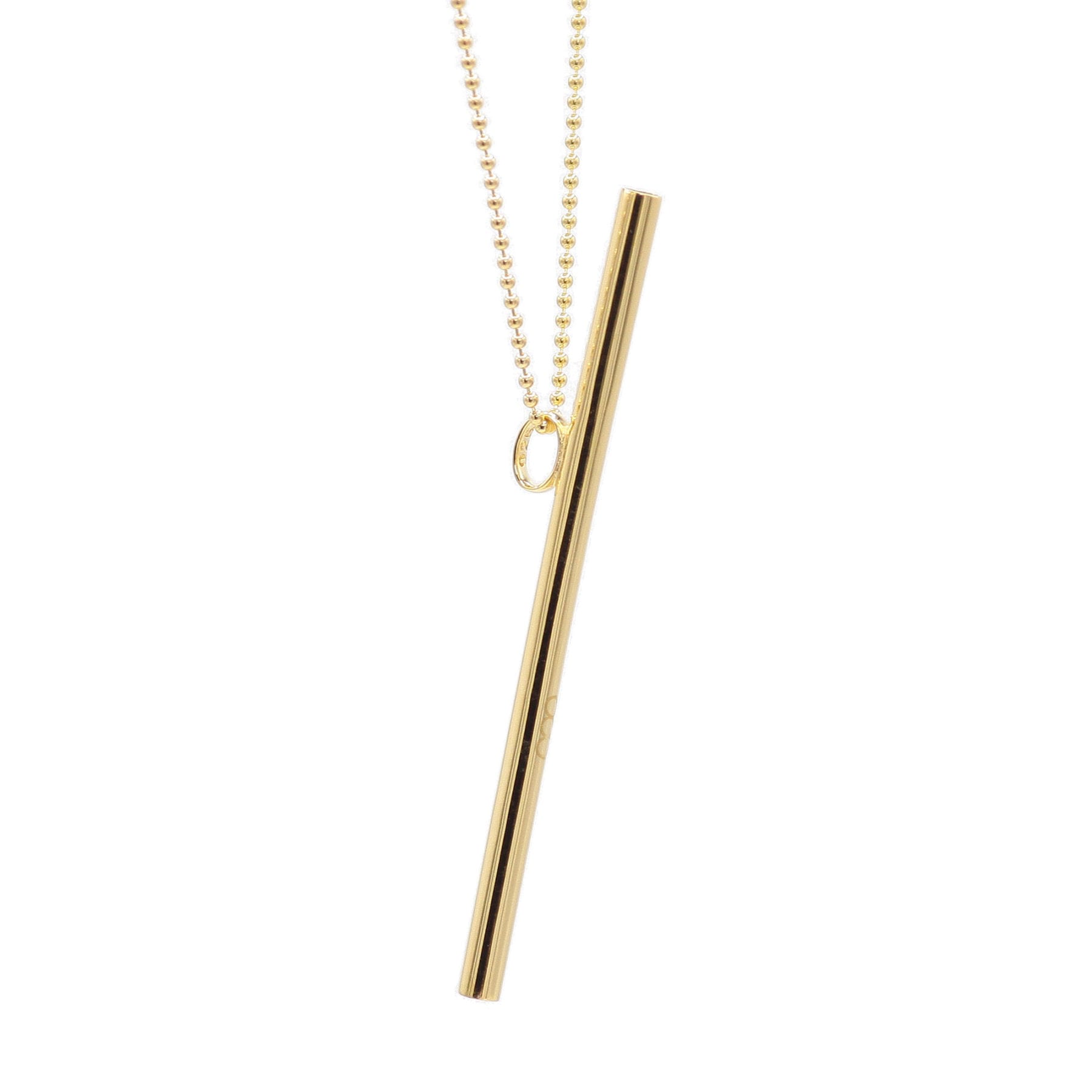OOVO Straw Necklace in 18k Gold Vermeil
