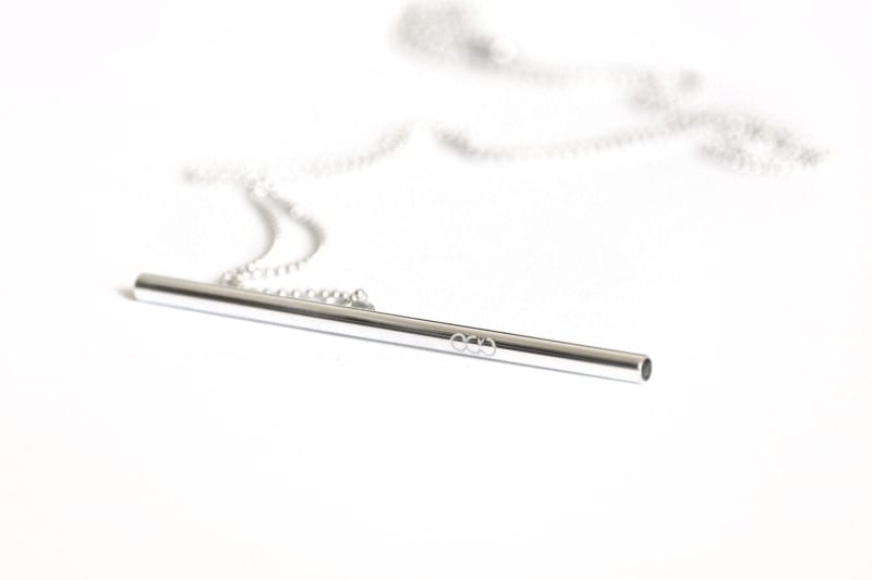OOVO Straw Necklace in Sterling Silver
