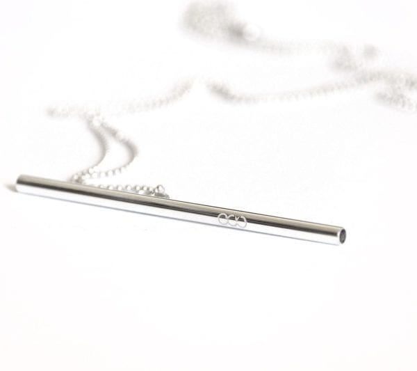 OOVO Vocal Straw Necklace Sterling Silver