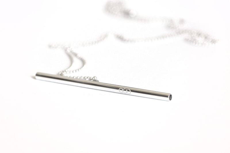 Oovo Vocal Straw Necklace Sterling Silver