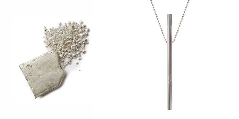 OOVO Straw in Solid Sterling Silver