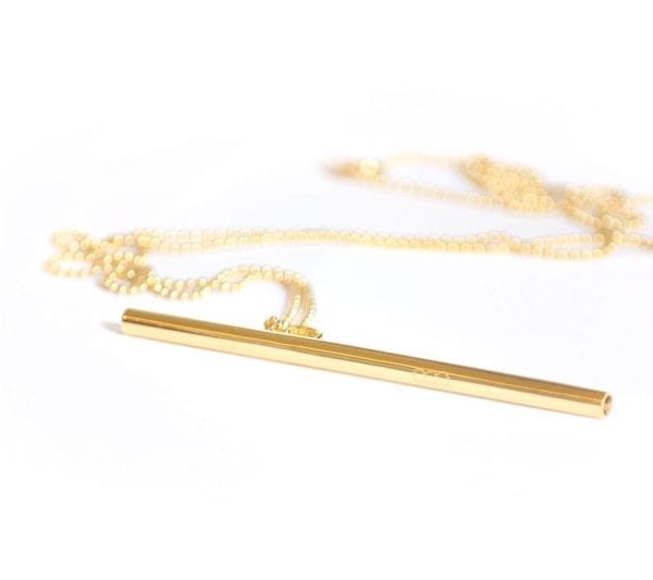 OOVO Vocal Straw Necklace Gold